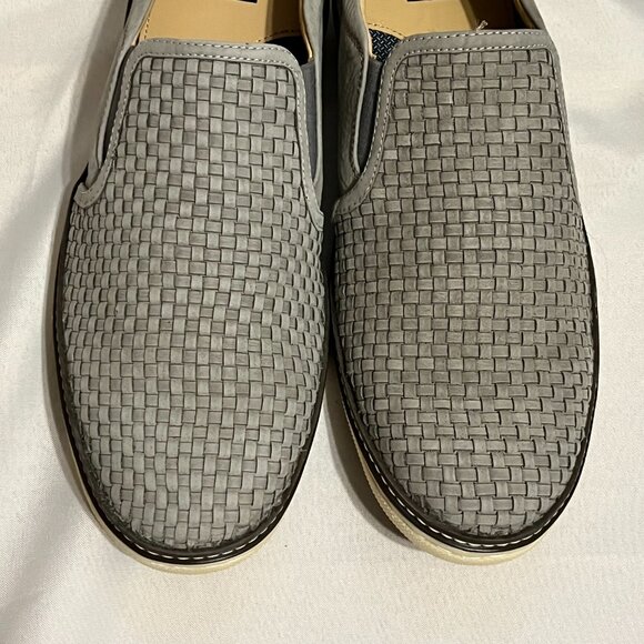 NWOT Johnston & Murphy McGuffey Woven Slip-On Loafers | Gray | Men's 11.5M - Picture 2 of 9